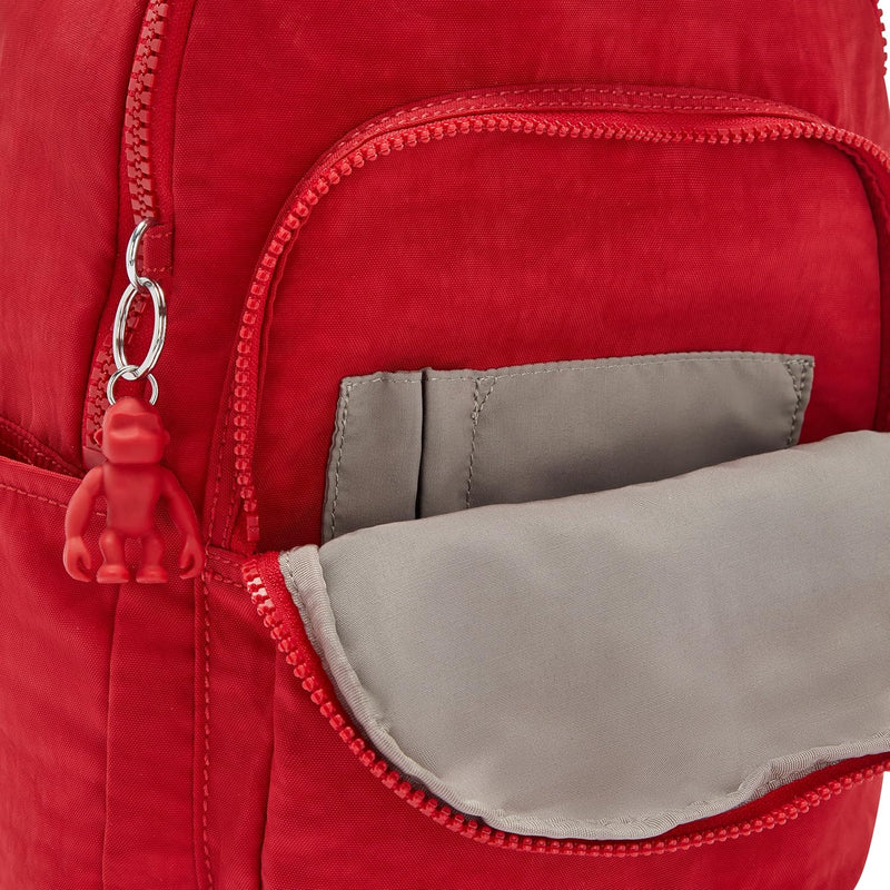 Kipling SEOUL S Kleiner Rucksack mit Laptop-Schutz Rot Rouge, Rot Rouge