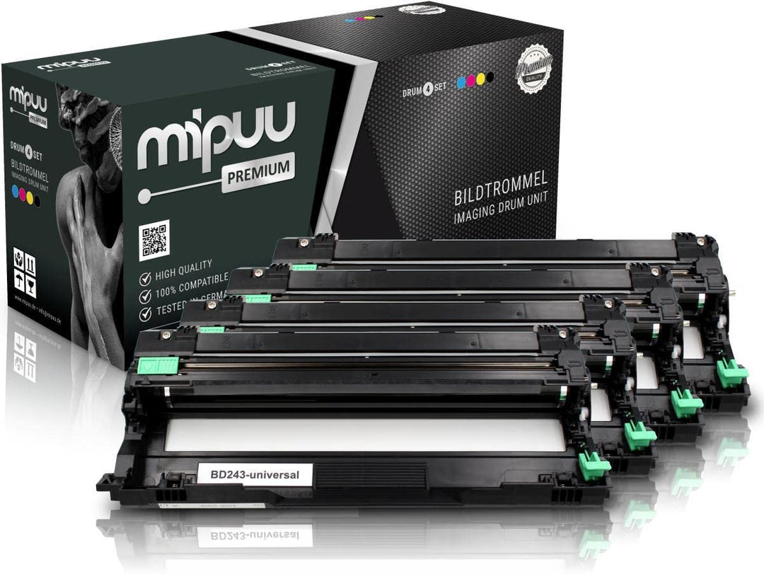 Mipuu 4 Bildeinheiten kompatibel für Brother DR-243CL passend für Brother DCP-L3517CDW HL-L3210CW HL