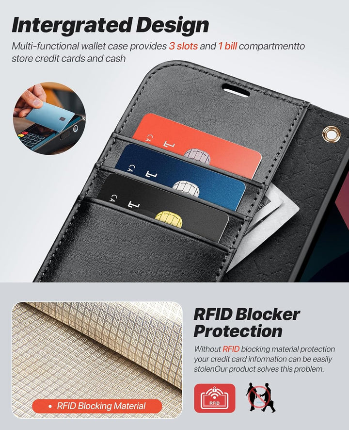 OCASE iPhone 15 Plus Hülle(2in1) Leder Stossfestes Case [Abnehmbare magnetische Hülle] [Kabelloses L