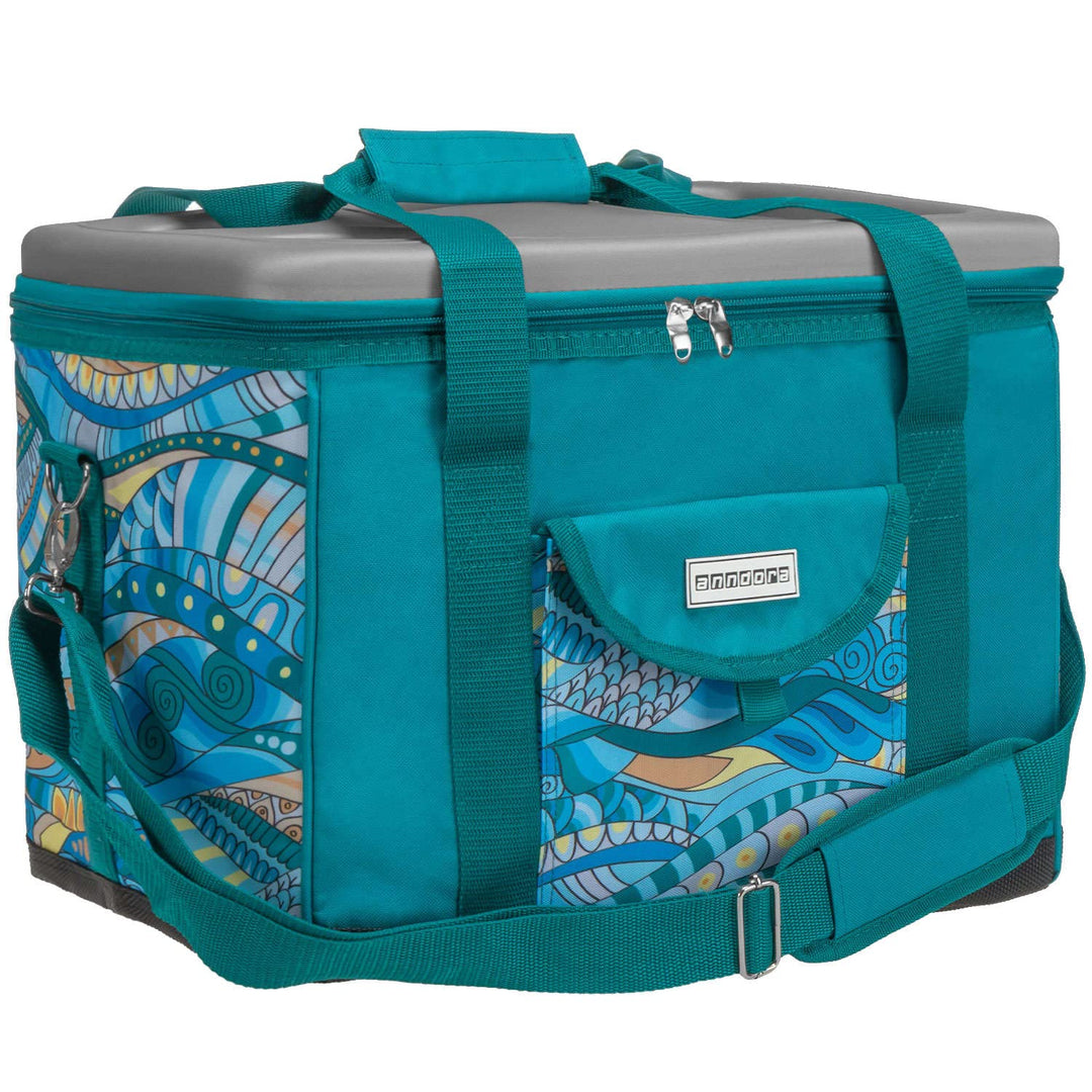 anndora Kühltasche XL 40 Liter - Isotasche Kühlbox Picknicktasche Farbauswahl XL OCEAN türkis, XL OC