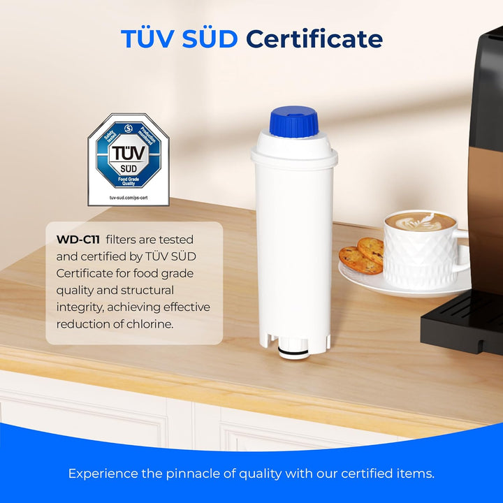 Waterdrop TÜV SÜD Zertifizierte Kaffee Filter, Kompatibel mit DeLonghi DLSC002 9310926 SER3017 55132