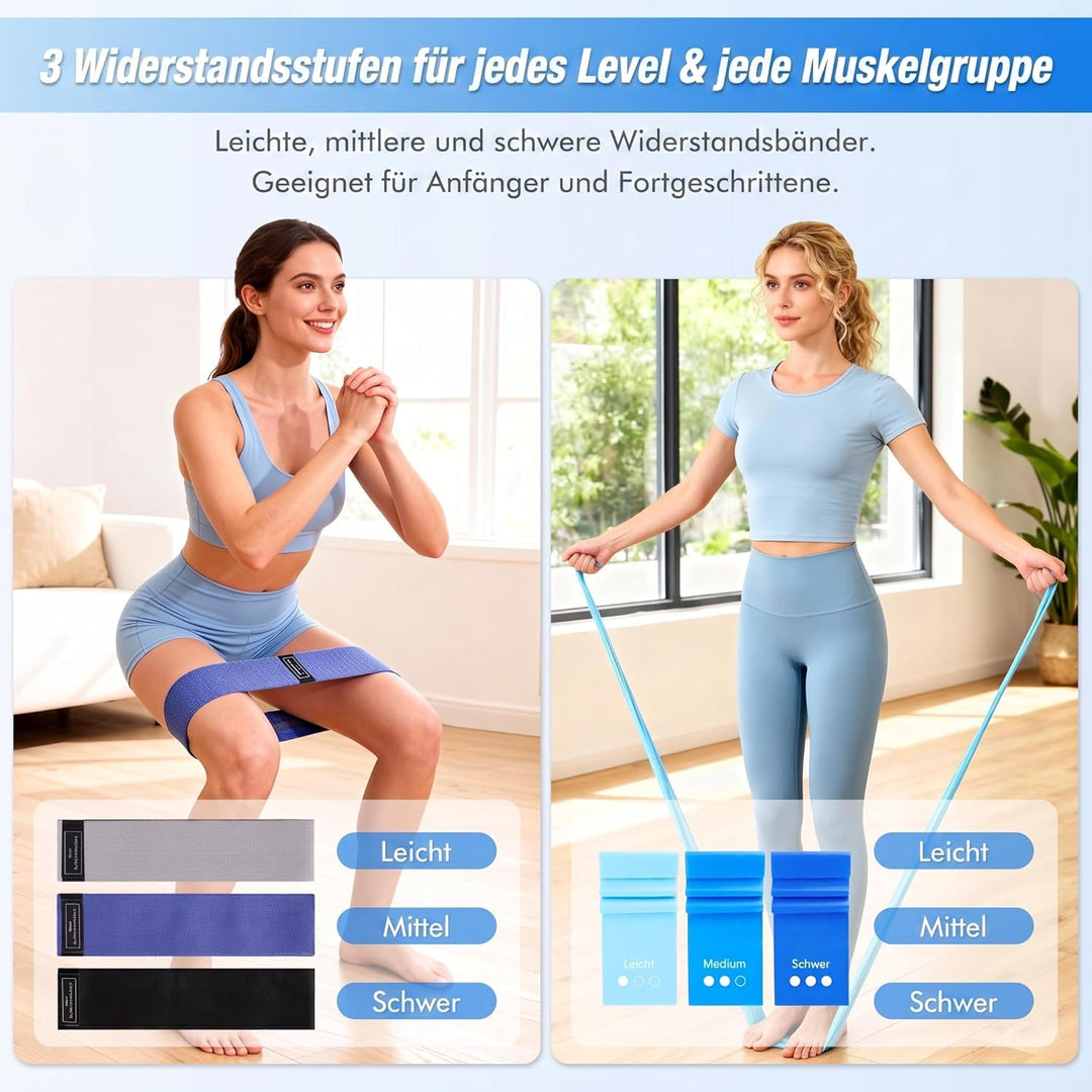 Pilates Set - Pilates Ball, Pilates Ring, Pilates Socken, 3 Stufen Fitnessbänder and Terrabänder, Pi