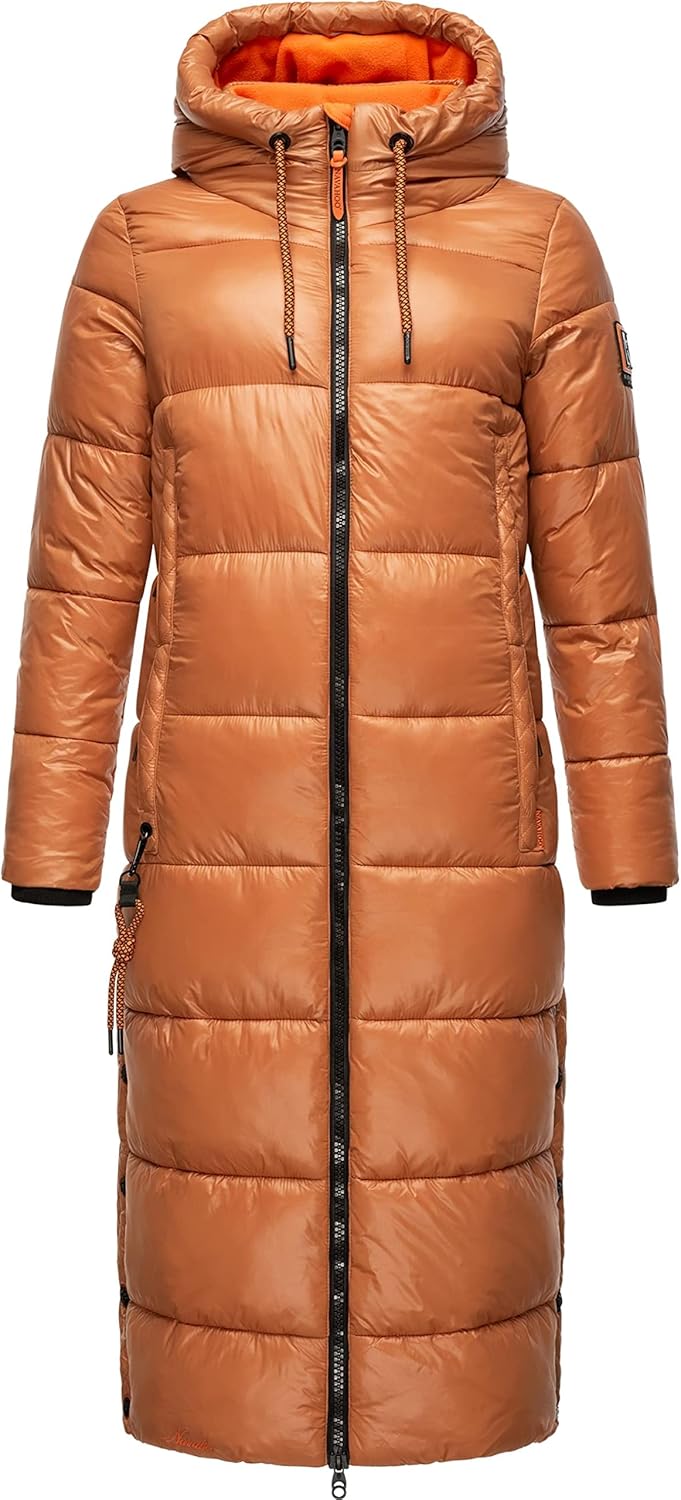 Navahoo Damen warmer Winter Steppmantel mit Kapuze Schmuseengel XS-XXL XXL Rusty Cinnamon, XXL Rusty