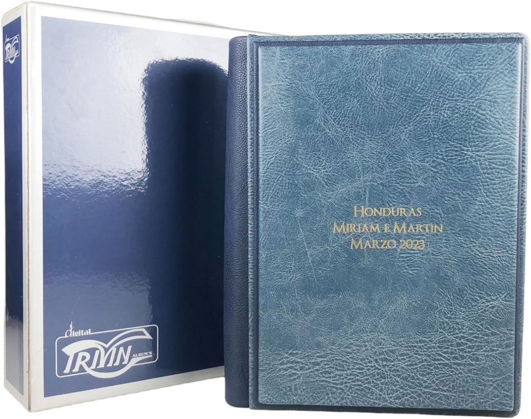Fotoalbum - Eclissi Vintage - handgefertigte Herstellung aus Kunstleder, personalisierbar mit Gravur