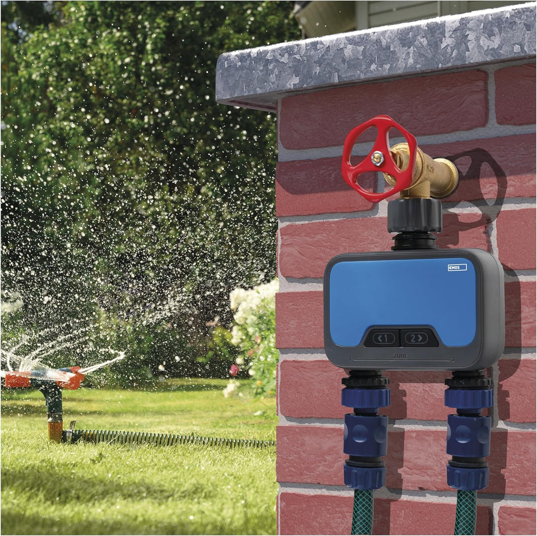 EMOS - smarte Bewässerungsuhr mit 2 Ausgängen mit App, Bluetooth - ZigBee-Hub erforderlich - Batteri