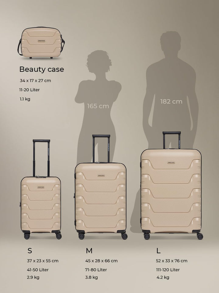 Smartbox Grosser Koffer XL Erweiterbar 76 cm, 111–120L Check-in Reisekoffer, Leichter Hartschalen Tr