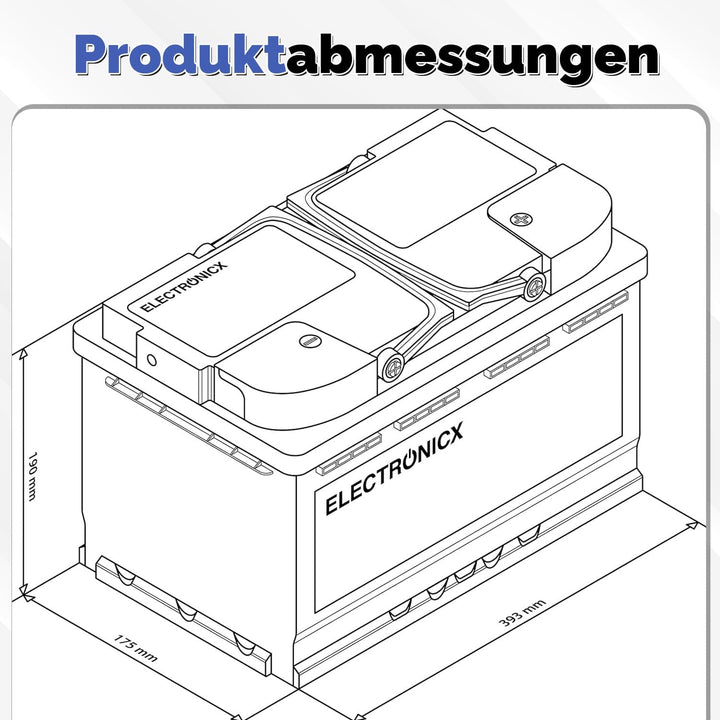 Electronicx AGM Caravan Batterie 140Ah 12V Versorgungsbatterie Deep Cycle Wohnmobil Batterie 140 Ah