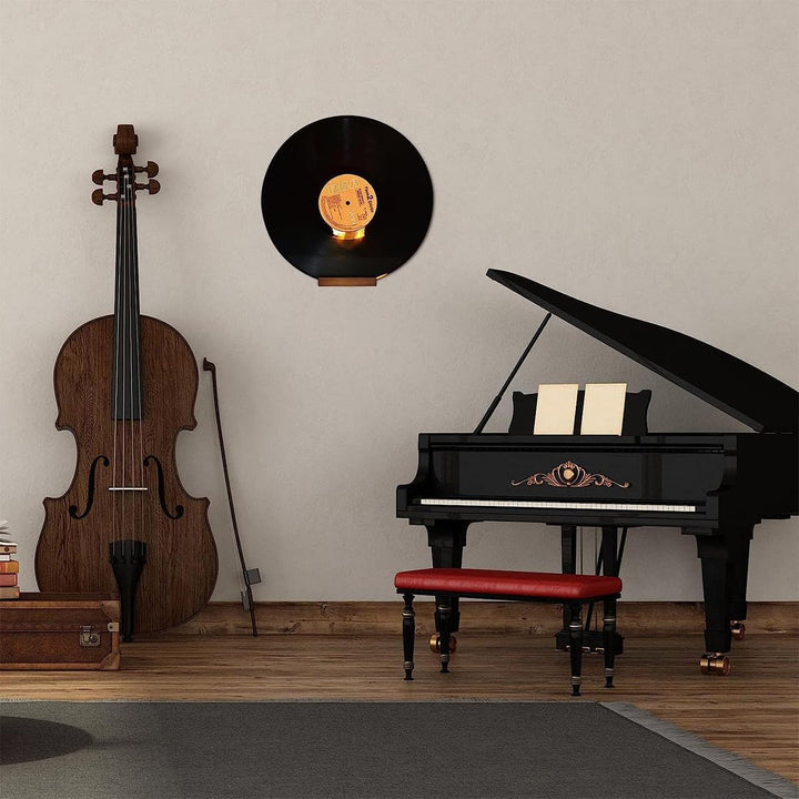 6 Stück Schallplatten Wandregal Vinyl Schallplatten Regal Wandmontage Holzkeil Schwebende Regale Ein