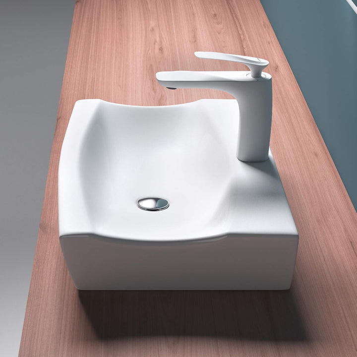 Mai & Mai Aufsatzwaschbecken,weiss Brüssel152B aus Keramik,mit Nano-Beschichtung Weiss | Modell Br15