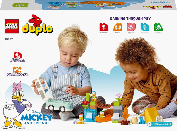 LEGO 10997 DUPLO Disney Mickey and Friends Camping-Abenteuer Set mit Wohnmobil, Kanu und Daisy Duck