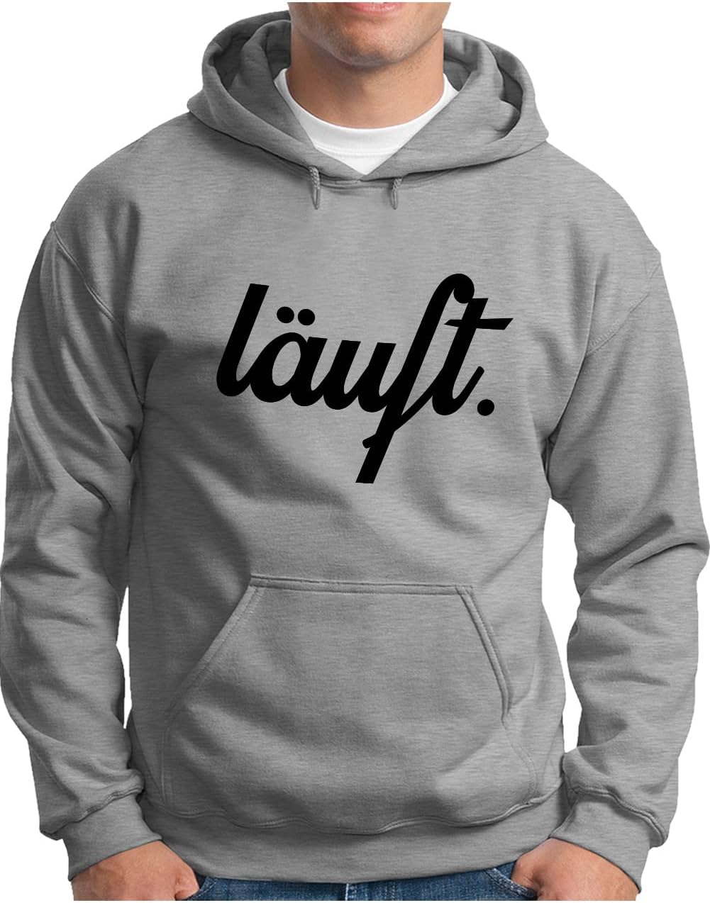 OM3® Cooler Läuft Hoodie | Herren | Sprüche Statement mit Spruch Saying Quote | Kapuzen-Pullover S -