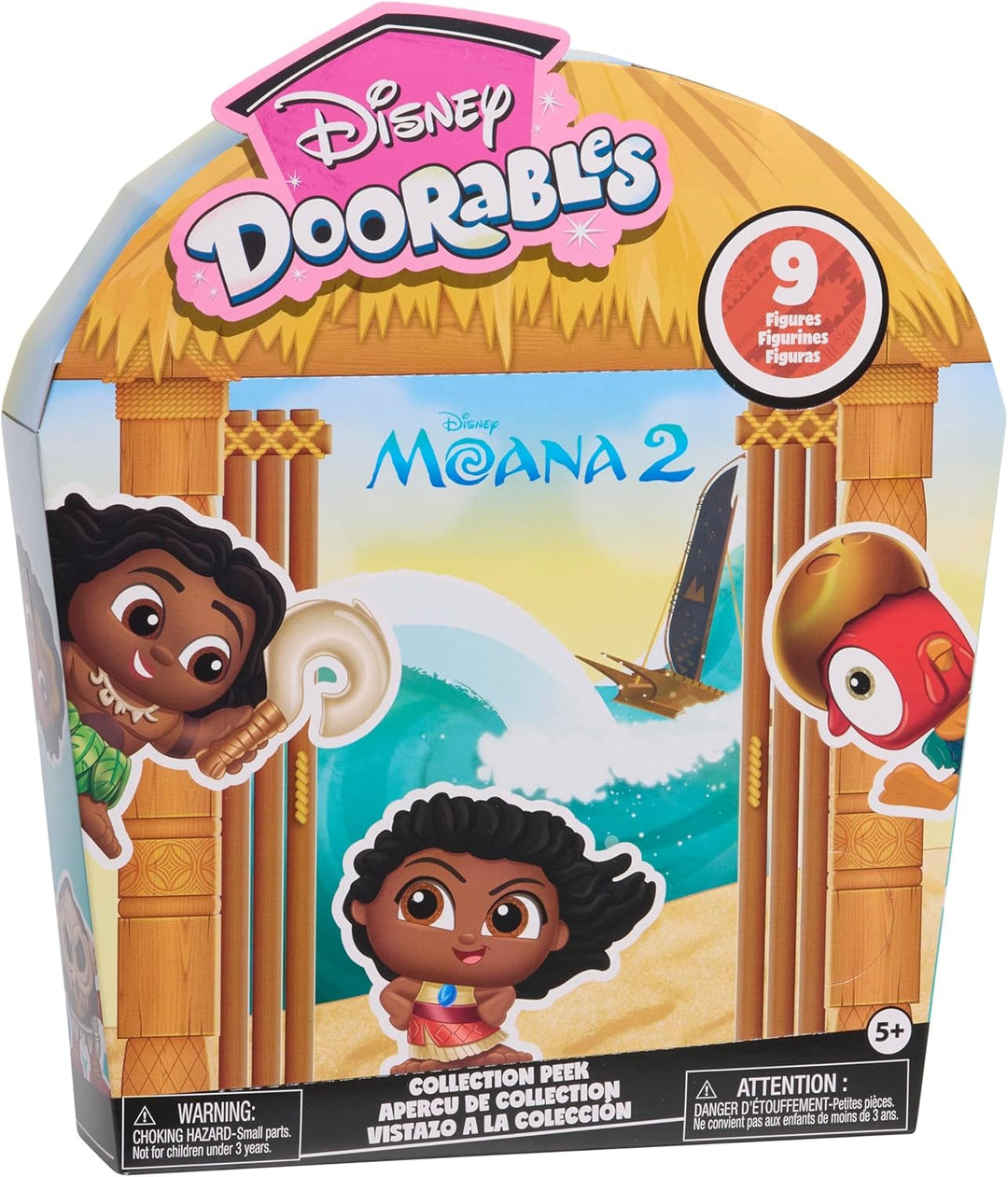 Just Play Disney Doorables Vaiana 2, Sammelfiguren, 9 Exklusive Figuren, Kinderspielzeug ab 5 Jahren