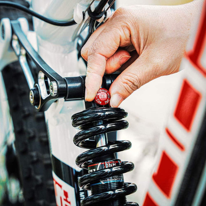 DNM Dämpfungs-System für Mountainbike, Stossdämpfung, eloxiert, AL-6061-Schraubenfeder, 340 kg, 165