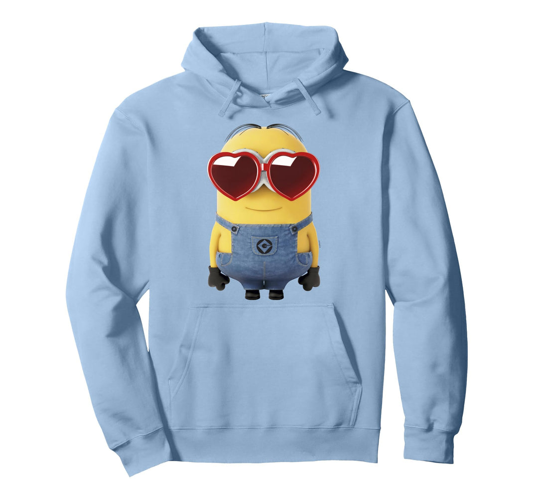 Minions Valentine's Day Dave Heart Glasses Pullover Hoodie