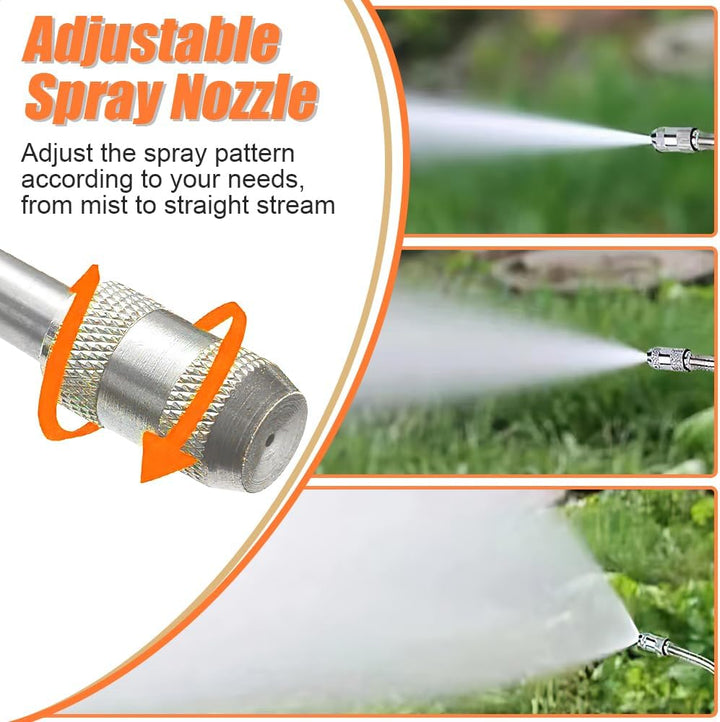 Hojalis Sprühstab-Ersatz, 72cm Garten Giessstab Metall, mit Universeller Messingersatz 3/8" und 3/4"