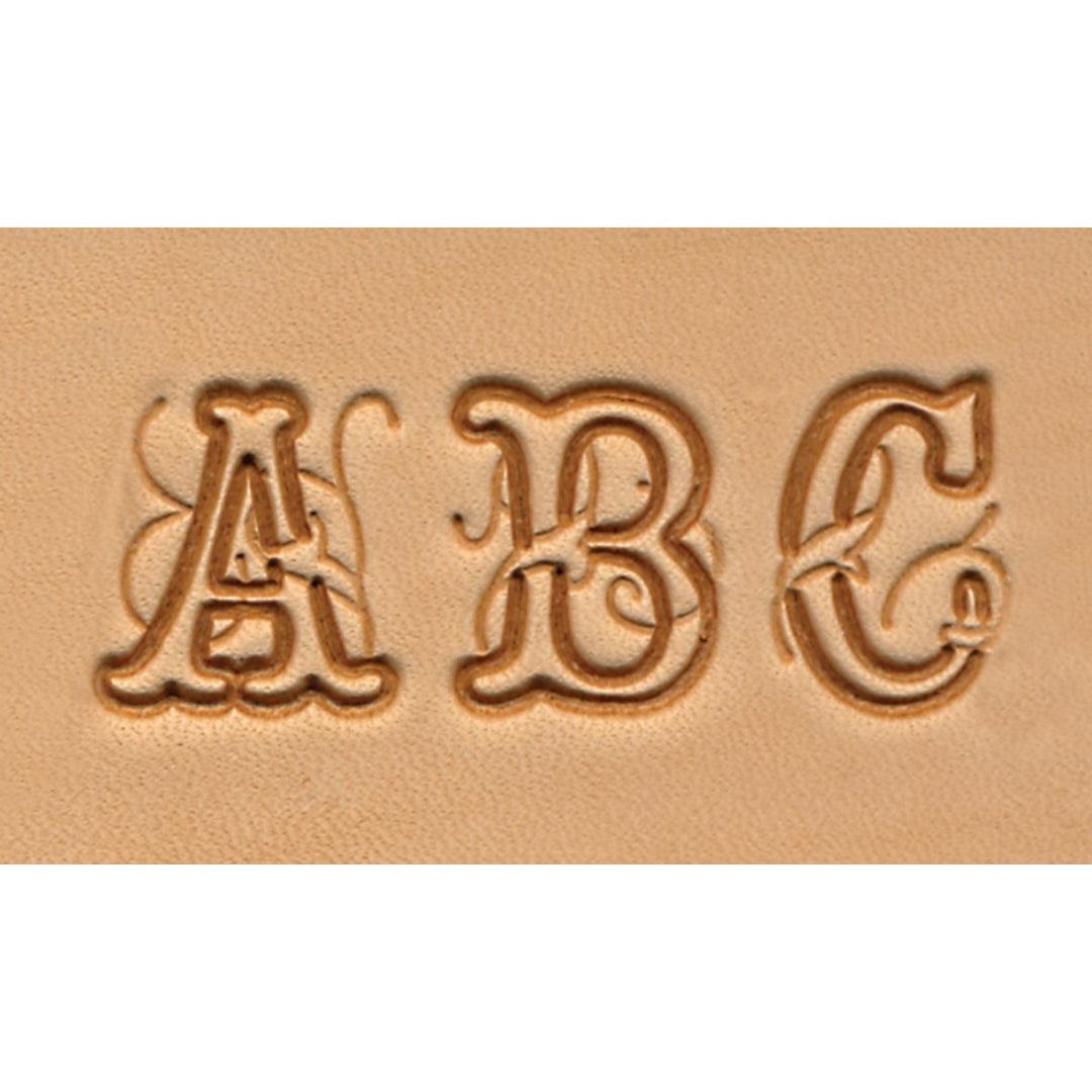 Tandy Leder Factory Alphabet-Set Script, 3/4-Zoll