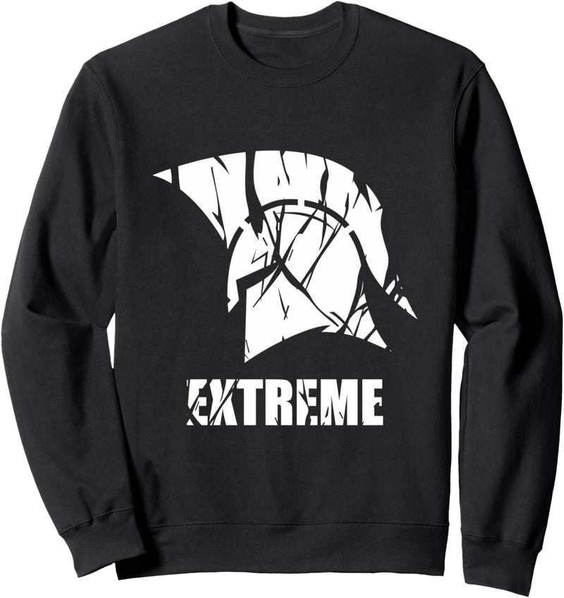 EXTREME | Spartaner Helm | GYM Motivation Fitness Sprüche Sweatshirt