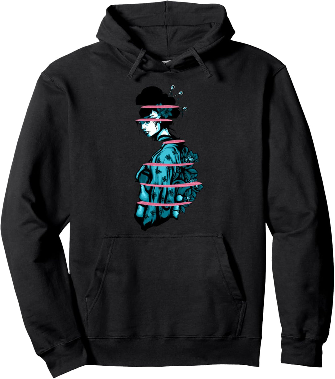 Geisha Japanese Tradition Vaporwave Aesthetic Eboy Egirl Pullover Hoodie