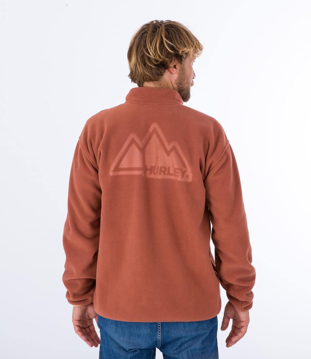 Hurley Herren Tisch Windchill+ 1/4 Zip Sweatshirt S Zion Rost, S Zion Rost