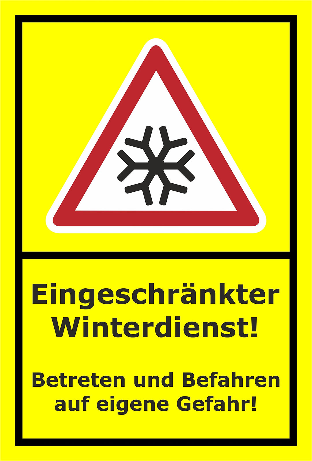 Melis-Folienwerkstatt Schild Eingeschränkter Winterdienst - 60x40cm - 3mm Aluverbund – 20 VAR S00018
