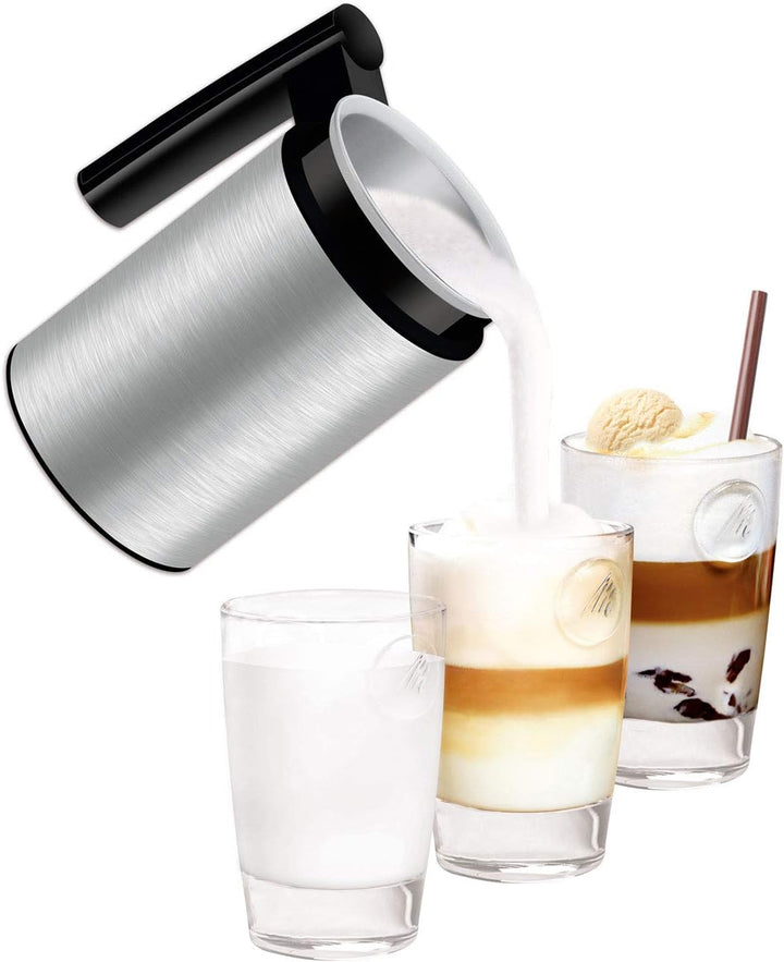 Melitta, Milchschäumer, Für kalte und warme Milch, Antihaftbeschichteter Behälter, CREMIO, Edelstahl