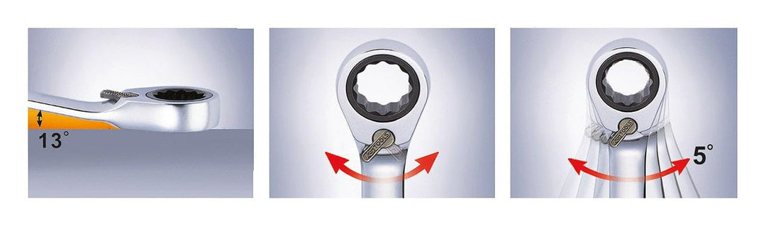 KS Tools KS 504 Tools 5035928 DUO GEARplus Ringmaulschlüssel, Maul-Ratschenfunktion, 30 mm, umschalt