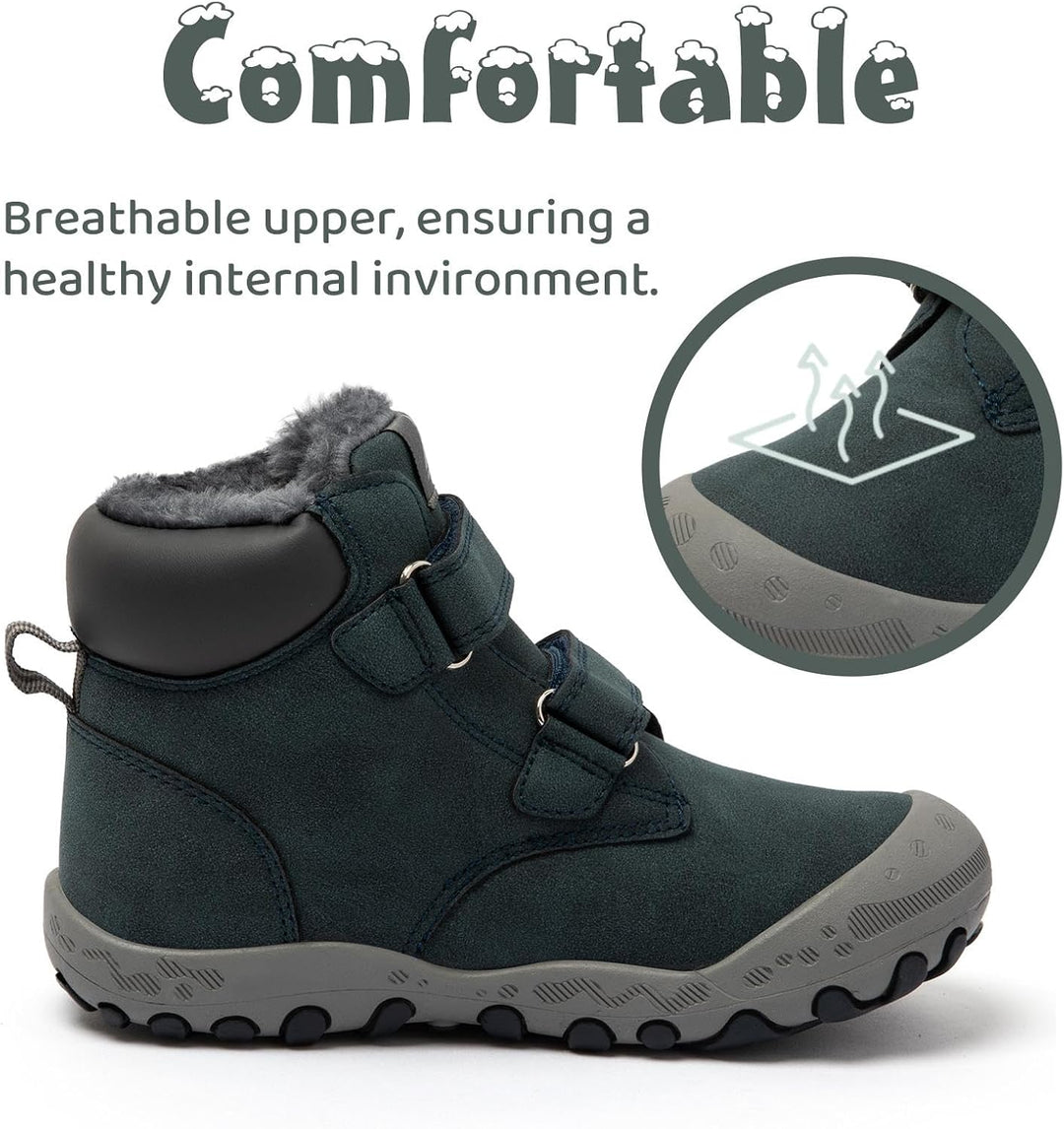 Mishansha Kinder Winterschuhe Warm Gefüttert Winterstiefel Jungen Mädchen Schneestiefel Outdoor Ruts