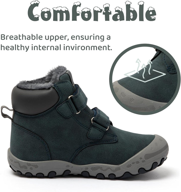 Mishansha Kinder Winterschuhe Warm Gefüttert Winterstiefel Jungen Mädchen Schneestiefel Outdoor Ruts