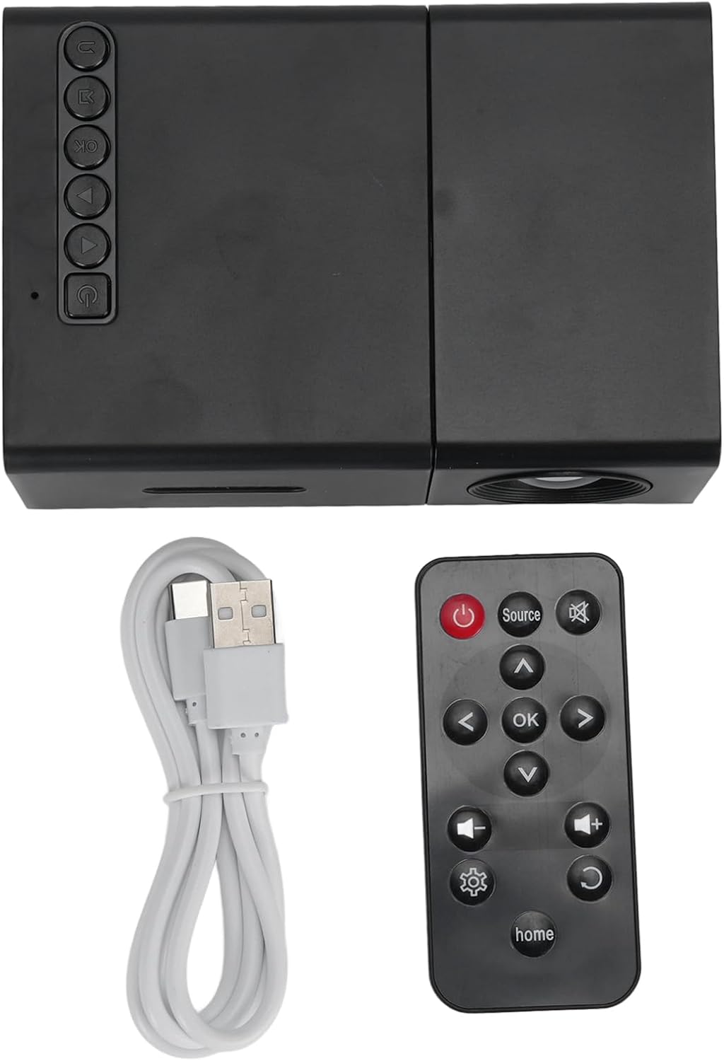 VBESTLIFE 1080p Full HD Tragbarer Filmprojektor, Eingebauter Lautsprecher, Kompatibel mit Dem Smartp