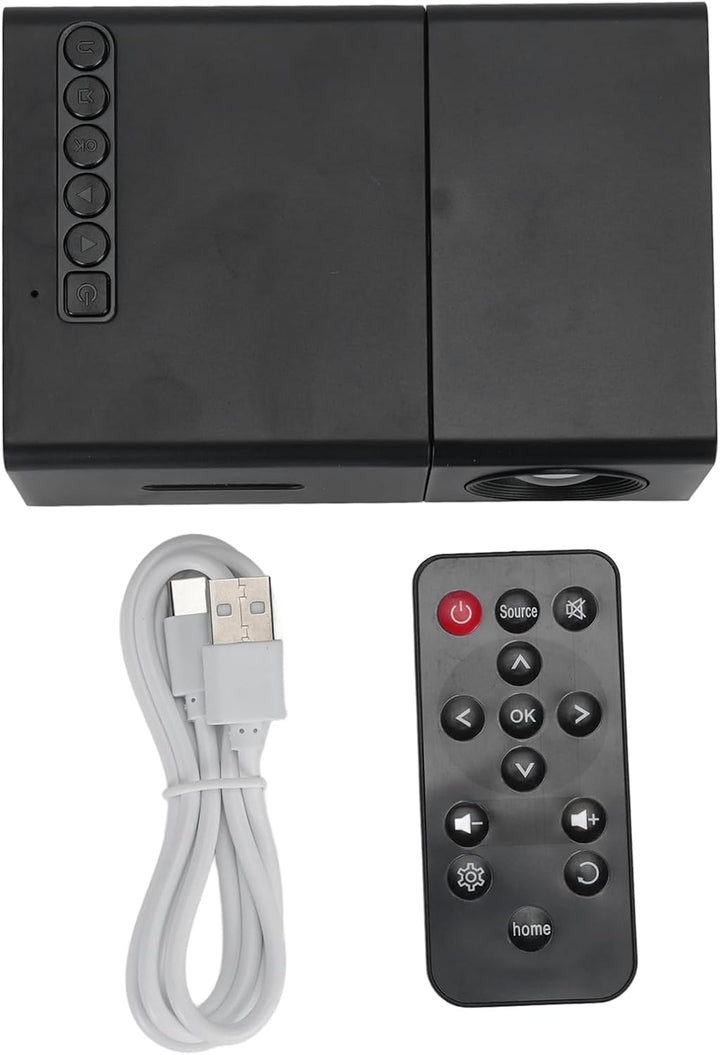 VBESTLIFE 1080p Full HD Tragbarer Filmprojektor, Eingebauter Lautsprecher, Kompatibel mit Dem Smartp