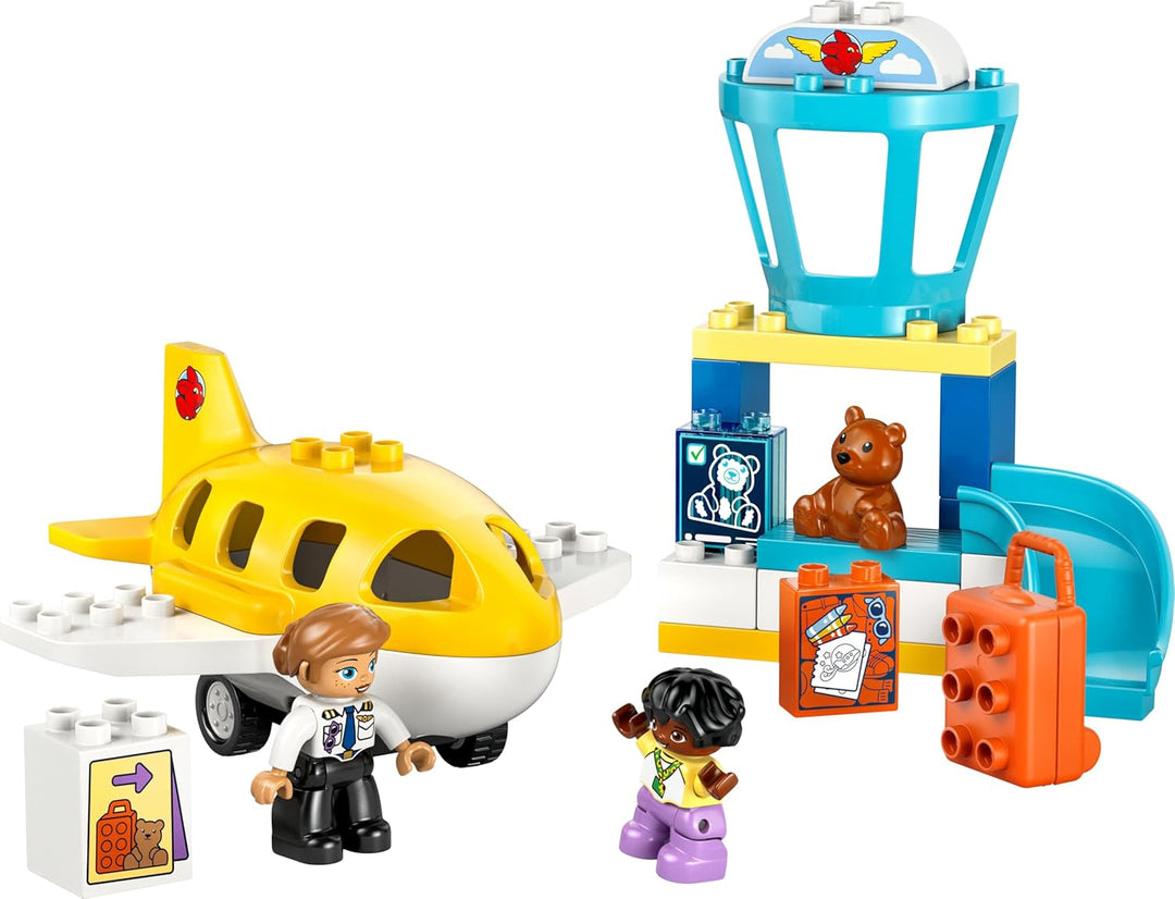 LEGO DUPLO Town Erster Besuch im Flughafen - Lernspielzeug zur Förderung der Motorik für Kleinkinder