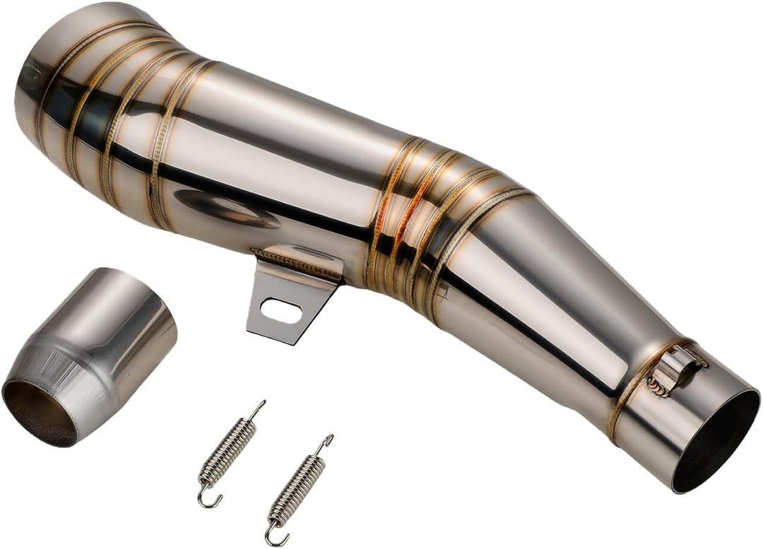 JFG RACING GP Stainelss Stahl 1,5-2"Einlass S Typ Auspuff Muffler Vent Scooter Motorrad Street Bike