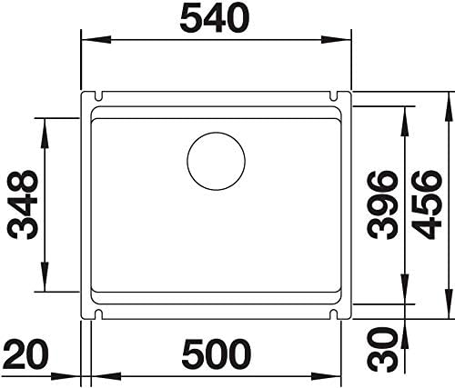 BLANCO ETAGON 500-U | Keramik magnolia glänzend | Einbauart: Unterbau | für 60 cm breite Unterschrän