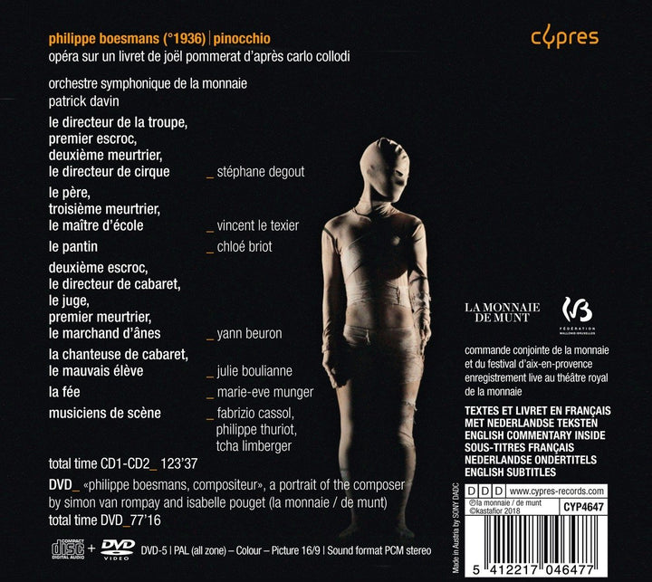 Boesmans: Pinocchio (Oper GA plus, Audio-CD