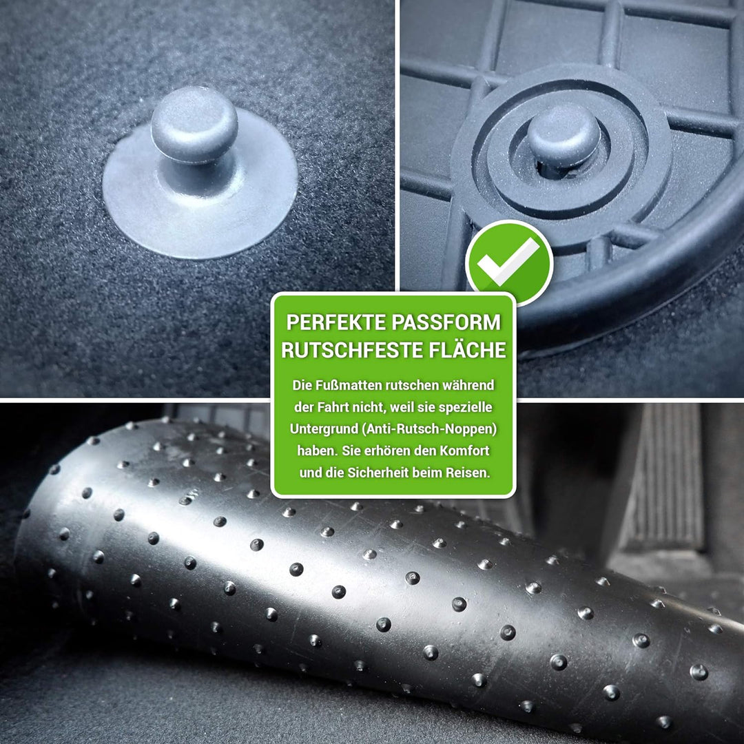 Gummimatten Auto Fussmatten Gummi Automatten Passgenau 2-teilig Set - passend für DAF LF 45 55 ab 20