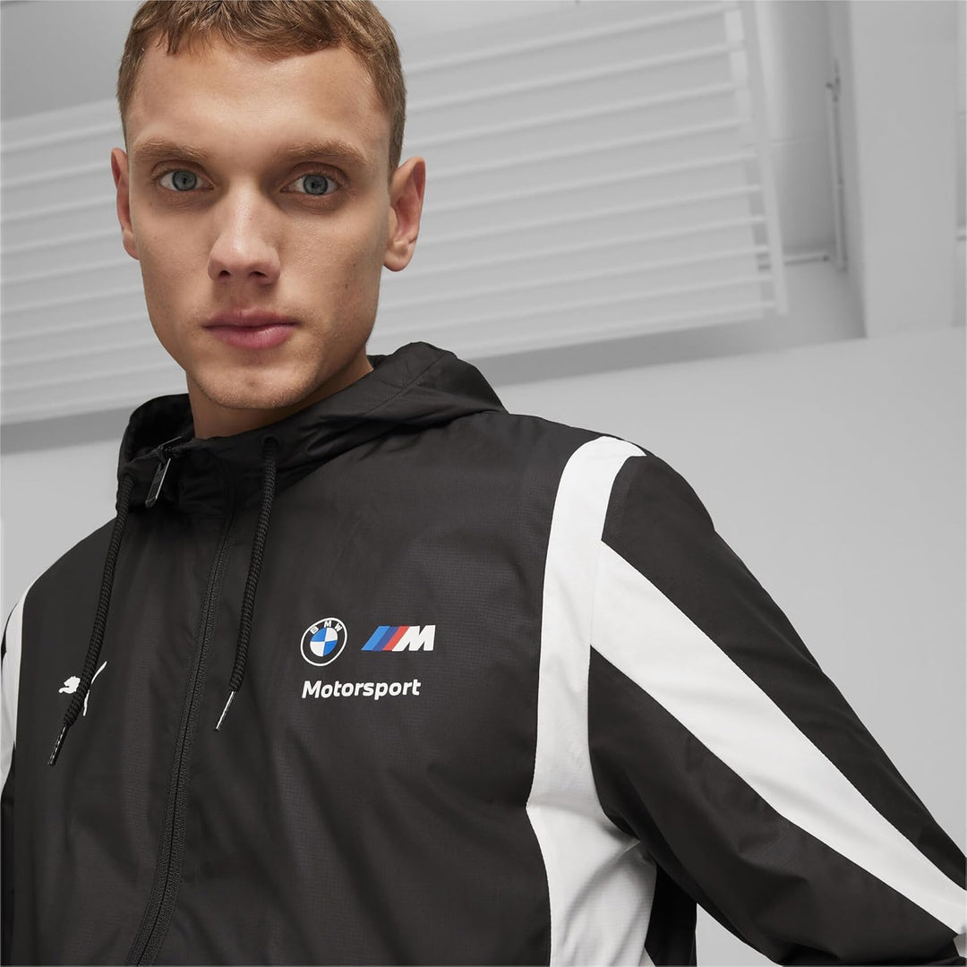 PUMA Herren BMW M Motorsport Hooded Woven Jacket Jacke S Puma, Schwarz, S Puma, Schwarz