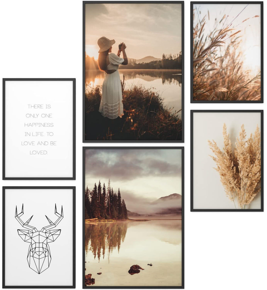 Papierschmiede® Mood Poster Set Herbst, Bilder Wohnzimmer Deko Schlafzimmer, 2x DIN A3 (ca. 30x42) u