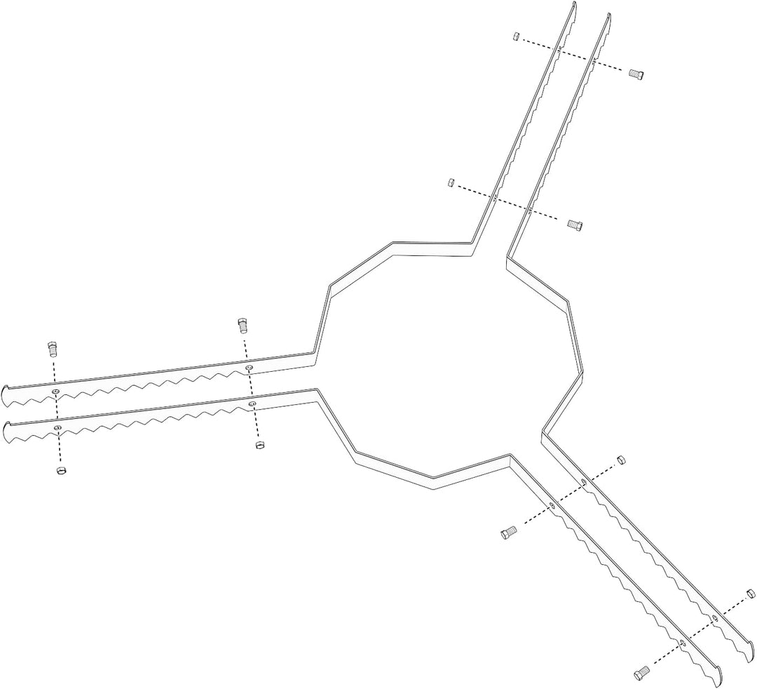 tuning-art AL-01 Auflageleiste | Abstandshalter | Auflageeisen für 57er Kugelgrill Auflageleiste für