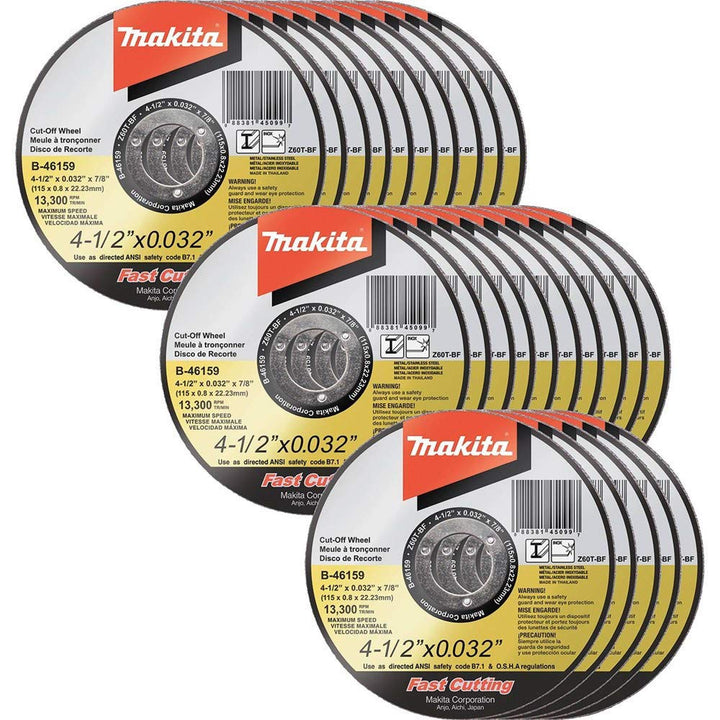 Makita b-46143 10,2 cm X .032 "x 5/20,3 cm Ultra Dünn geben, Rad, Edelstahl, B-46159-25 4.5-Inch Pac