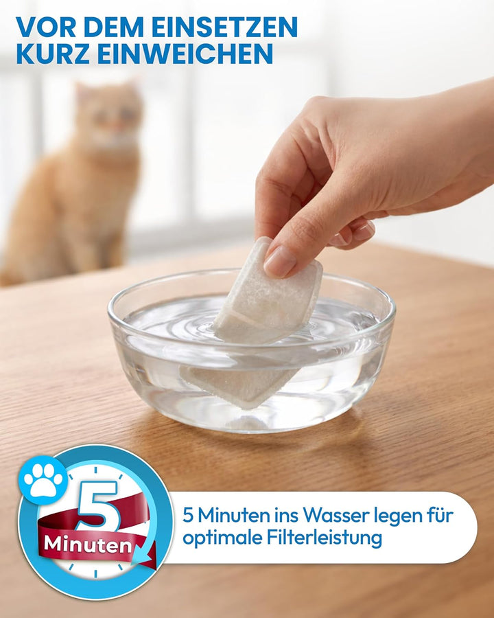 Miaura® 10er Pack Filter für Katzenbrunnen - Hochwertige Katzenbrunnen Filter für alle Miaura Katzen