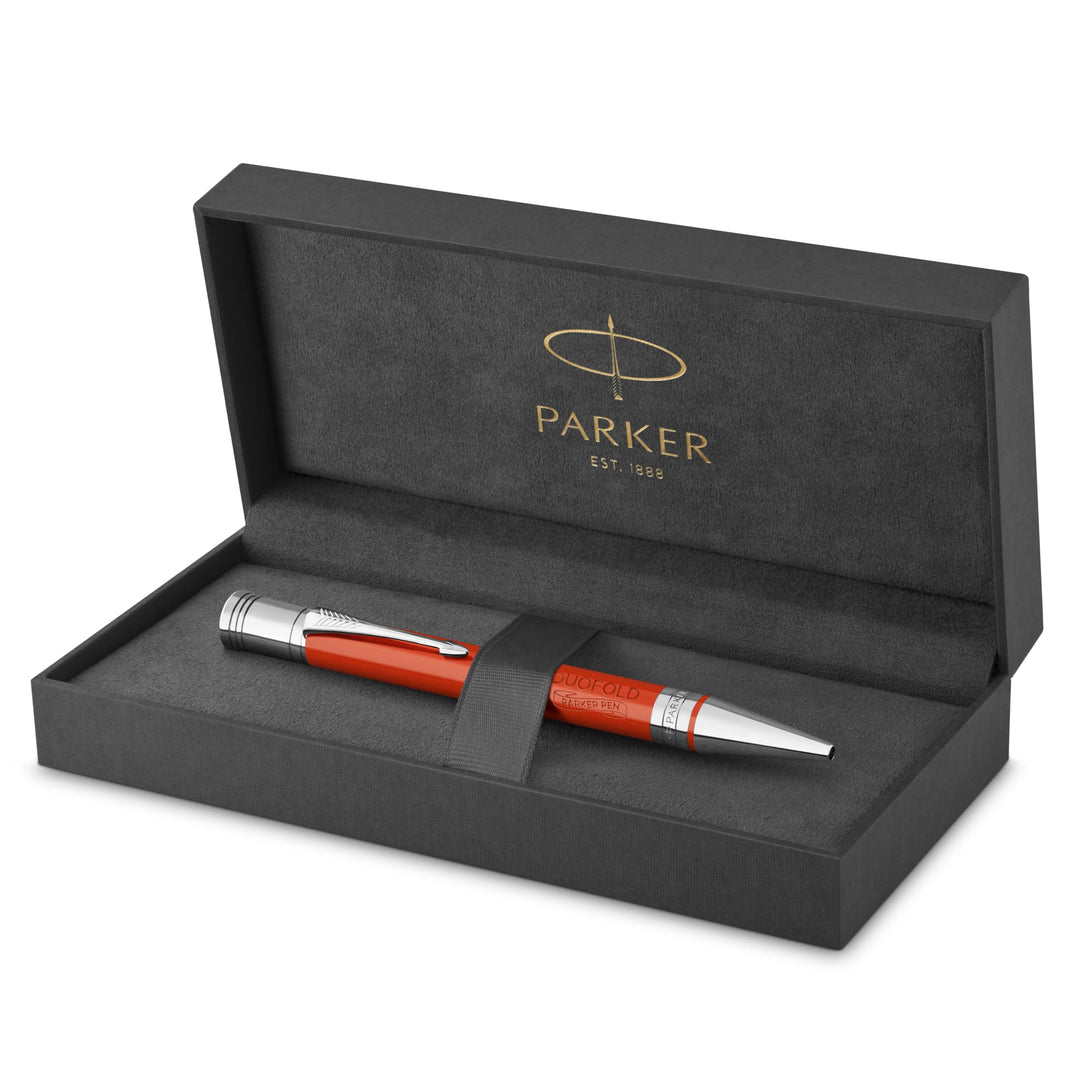 Parker Duofold Classic Kugelschreiber in Big Red Vintage | mittlere Schreibspitze | schwarze Tinte R