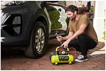RYOBI 18 V ONE+ Akku-Kompressor PRO R18AC-0 (max. Druck 8,3 bar, Tankinhalt 3,8l, ideal zum Aufpumpe