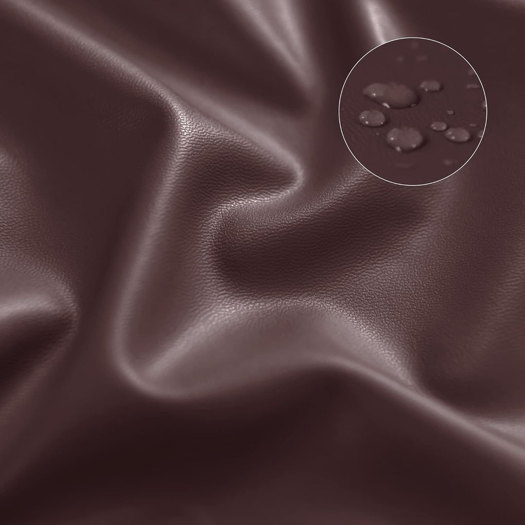 iEventStar PU Leder Stuhlhussen Kunstleder Sitzbezüge sitzfläche Lederoptik Wasserdicht Dehnbarer St