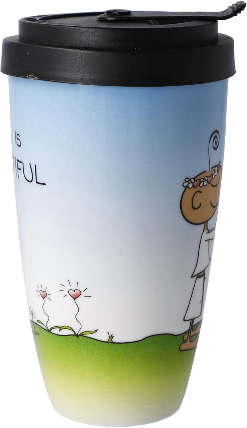 Kaffee to go LIFE IS BEAUTIFUL mehrfarbig 500ml Goebel Porzellan