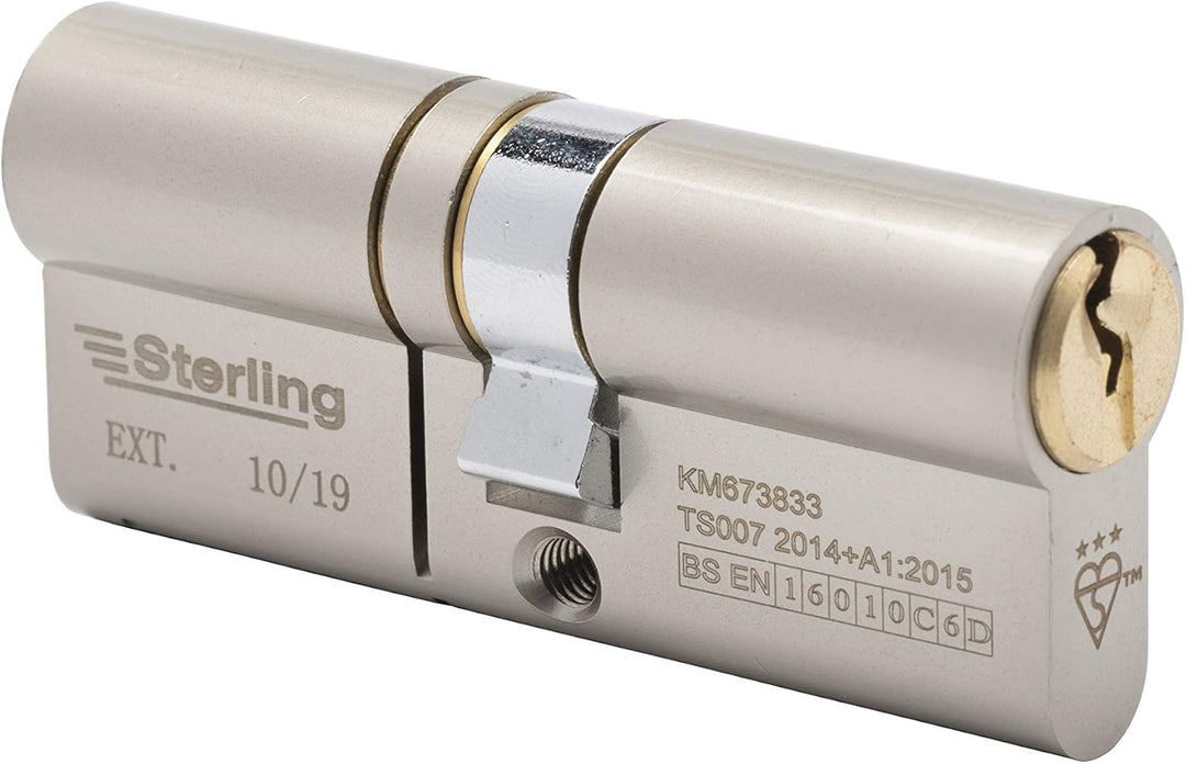 Sterling EPD4036 TS007 3-Sterne-Polizei-zugelassener Euro-Türzylinder, Doppel-Finish, Messing und sa