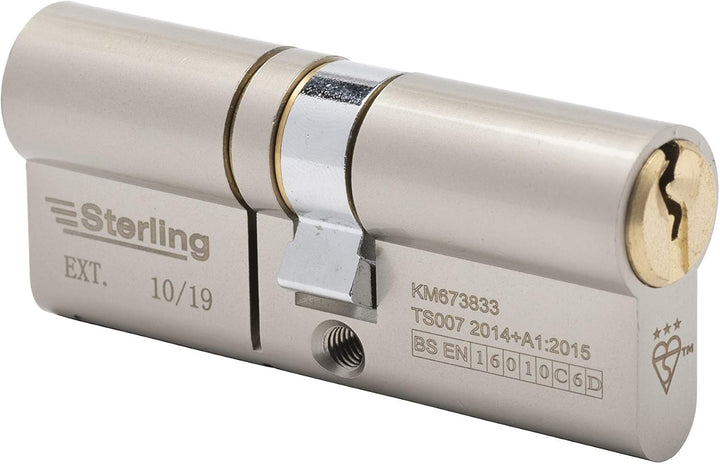 Sterling EPD4036 TS007 3-Sterne-Polizei-zugelassener Euro-Türzylinder, Doppel-Finish, Messing und sa