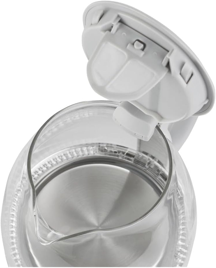 adler AD 1238 Elektrischer Wasserkocher aus Glas, klein, 1 l, 1100 W, LED-Beleuchtung, 1100 W, 1 Lit