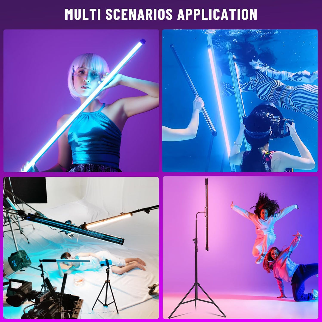 LUXCEO P120 RGB Videoleuchte Lichtstab1350 Lumen, 3000K-5750K LED Handheld Fotografie Licht,APP-Steu