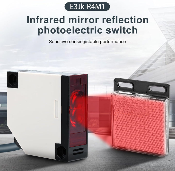Fotoelektrischer Sensorschalter Reflektor-Lichtschranke 12-24VDC | Ensor für Lichtschranke durchgang