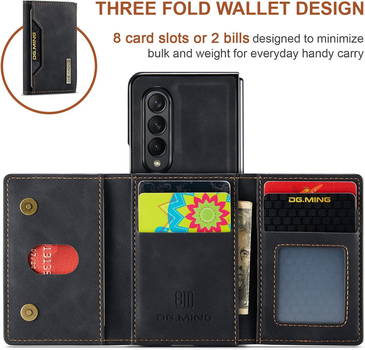 UDBKKDX 2 in 1 Handyhülle für Samsung Galaxy Z Fold 3, abnehmbare Brieftasche und magnetische Adsorp